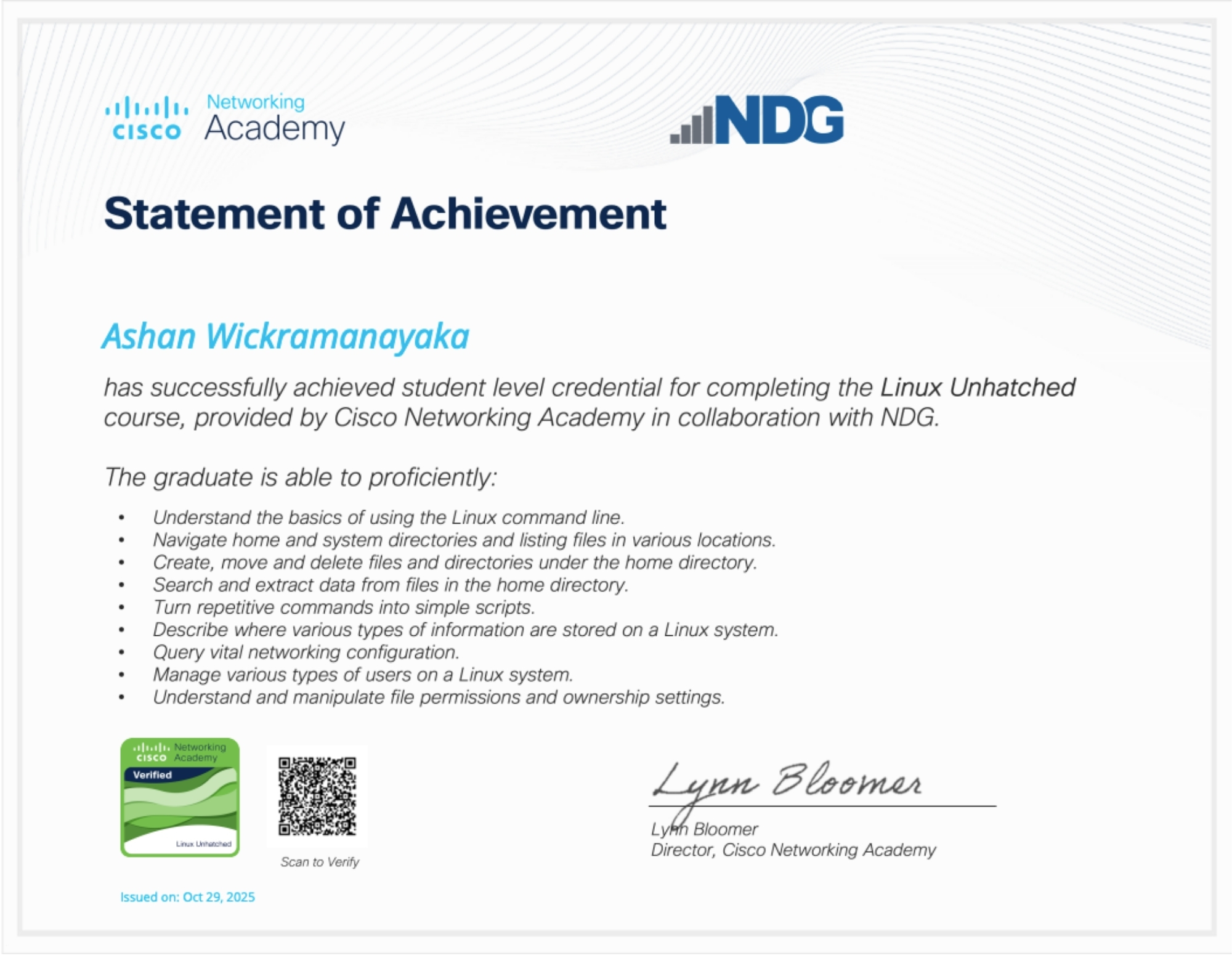 Cisco Linux Unhatched Certificate